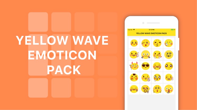 Yellow wave emoticon pack