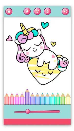 Unicorns – pony coloring book screenshot 3