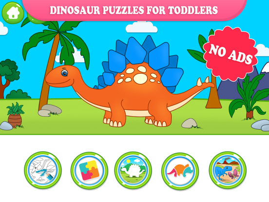 Dinosaur Puzzles for Children iPad screenshot 1 - Entertainment app