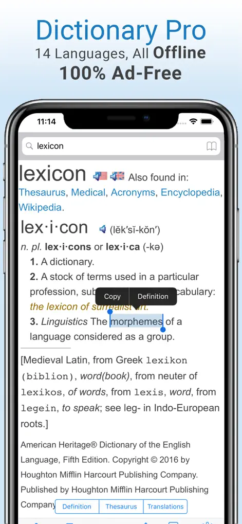 Dictionary and Thesaurus Pro - Reference App | MWM