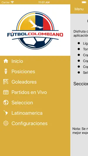 Colombian Soccer live screenshot 1