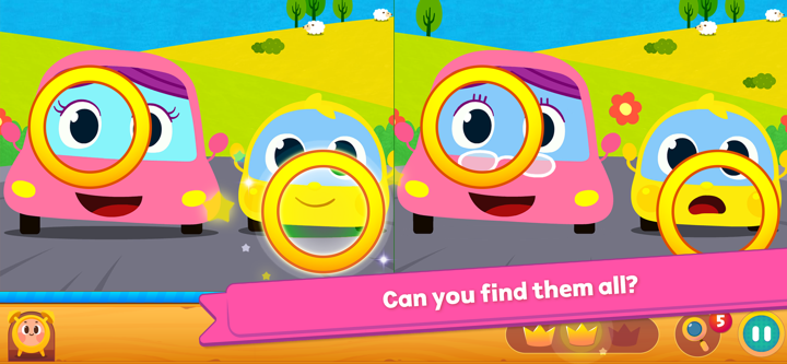 Pinkfong Spot the difference screenshot 4