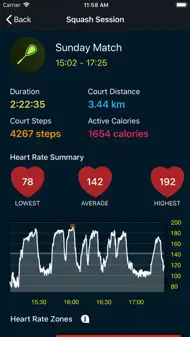 Squash Workout Tracking iphone bilder 2