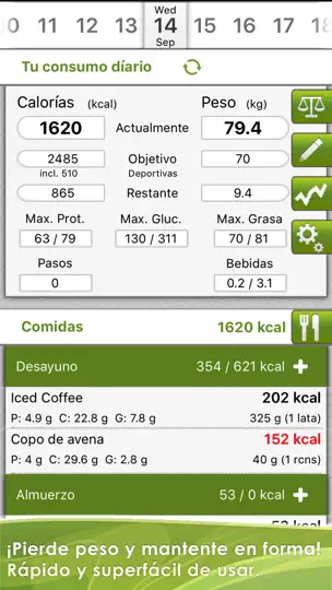Captura de pantalla de CaloryGuard Pro en iPhone 1