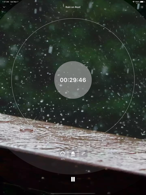 Sleep Sounds White Noise Rain iPad screenshot 2 - Health & Fitness app