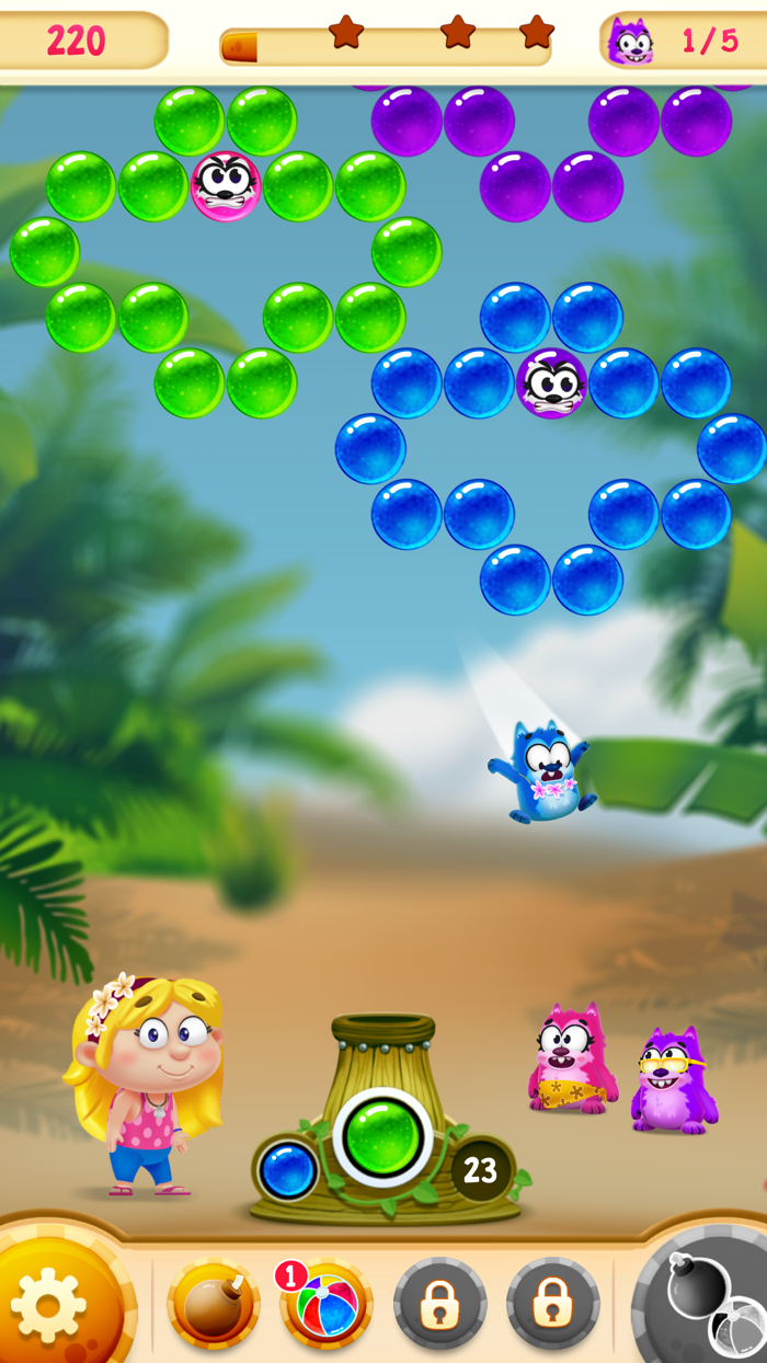 Beach Pop Bubble Shooter Game