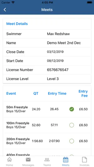 Swim Manager screenshot 3