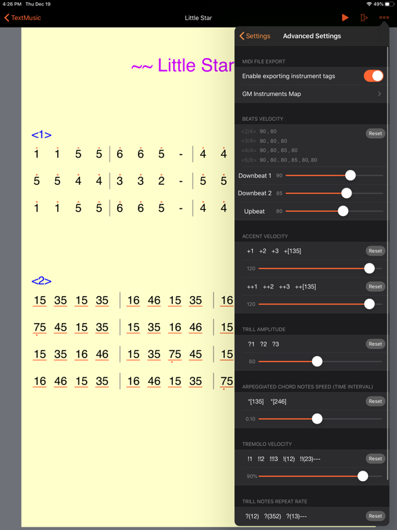 TextMusic iPad screenshot 6 - Music app