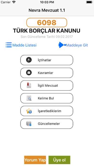Screenshot #1 pour NevraMevzuat Borçlar Kanunu