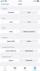 Minimums - METAR/TAF Analysis screenshot