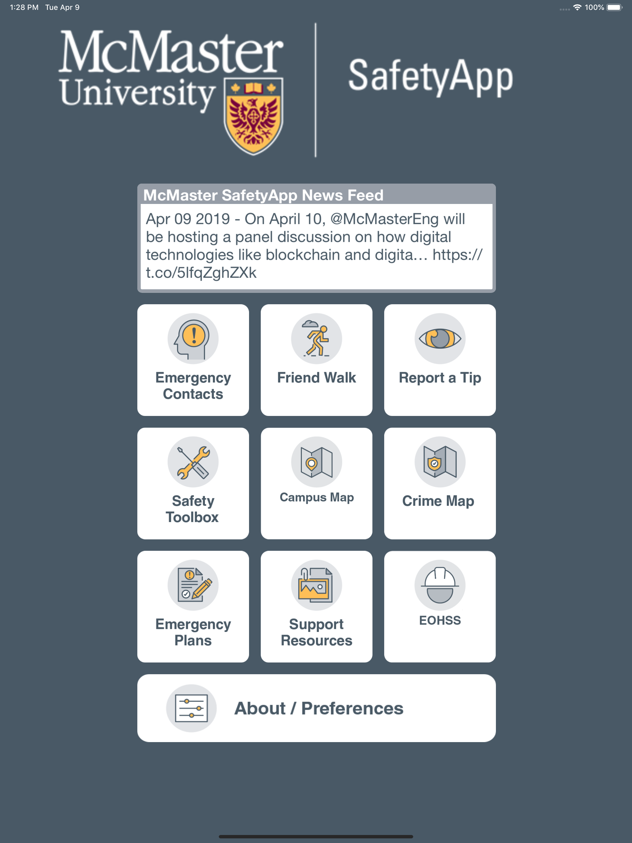 McMaster SafetyApp screenshot 9