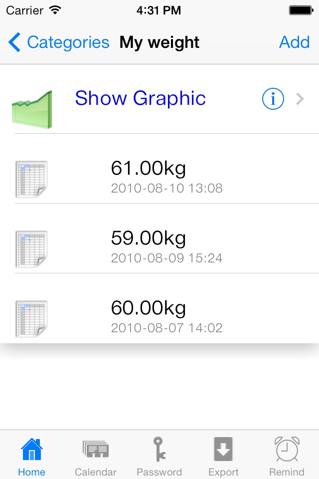 Daily Data Tracker screenshot 2