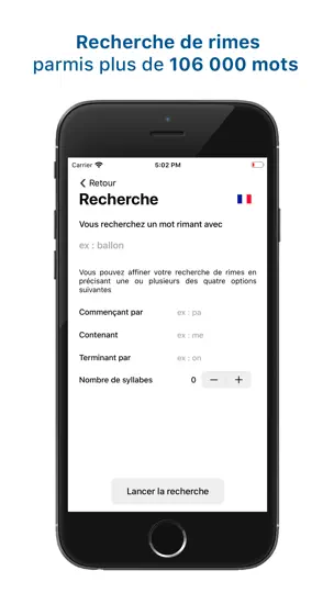 Capture d'écran de Mes Rimes sur iPhone 2