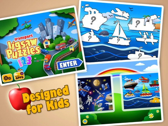 Transport Jigsaw Puzzle Lite iPad screenshot 4 - Education app