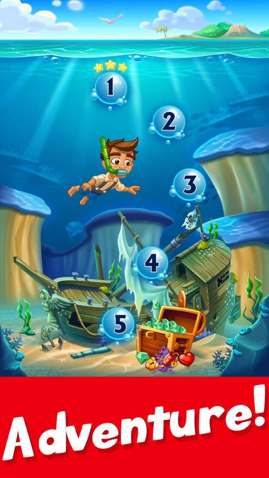 #8. Tropic Trouble Match 3 Builder (iOS) 来自: Qublix