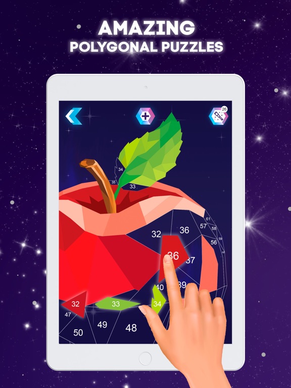 Low poly art book Magic puzzle