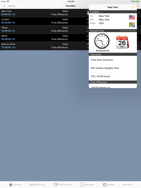 Screenshot #5 pour World Clock – Time Zones