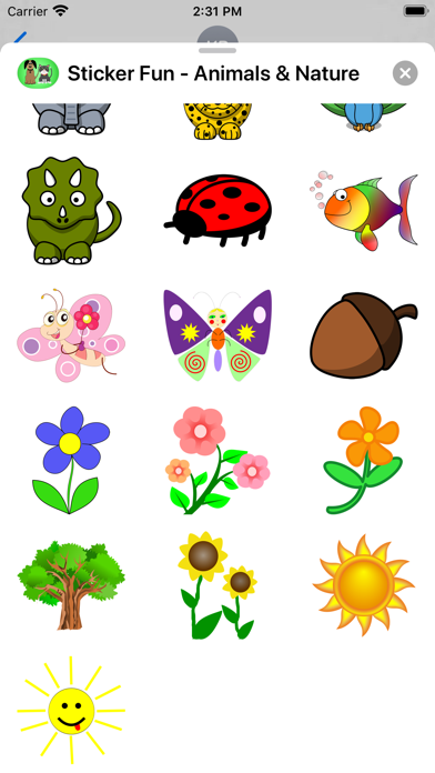 Sticker Fun - Animals & Nature Screenshot