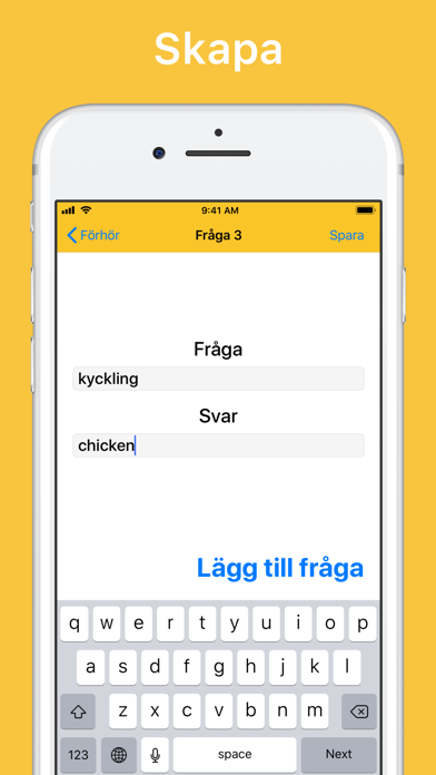 Learn It - Öva på glosor iPhone screenshot 1