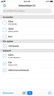 einfache einkaufsliste iphone bildschirmfoto 4