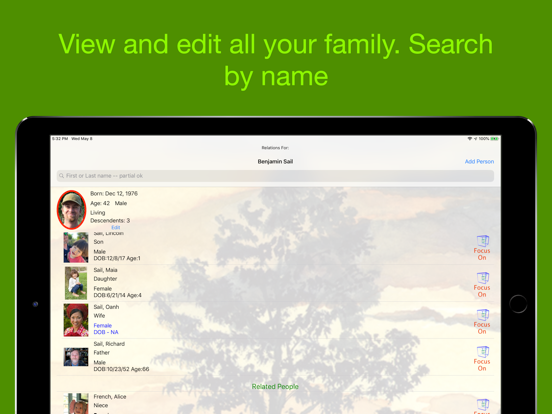 Relations, a Family Photo Cube iPad screenshot 4 - Photo & Video app