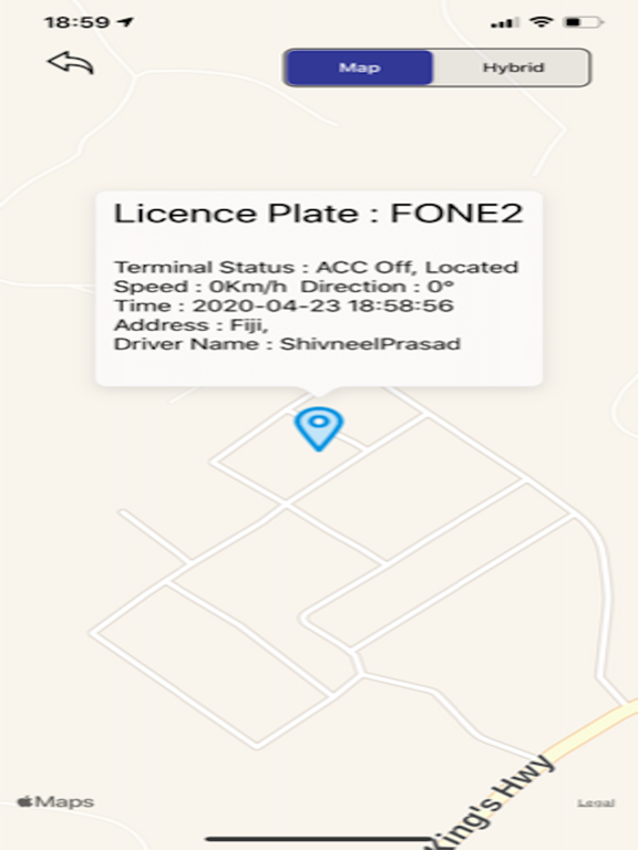 GPS VTS iPad screenshot