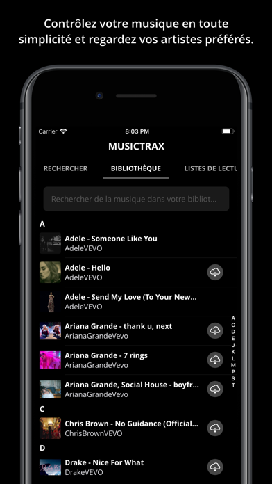 Screenshot #2 pour Musictrax - Musique illimitée