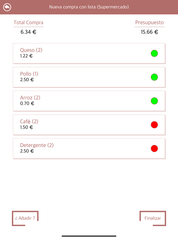 En_cesta - Easy Shopping List iPad screenshot