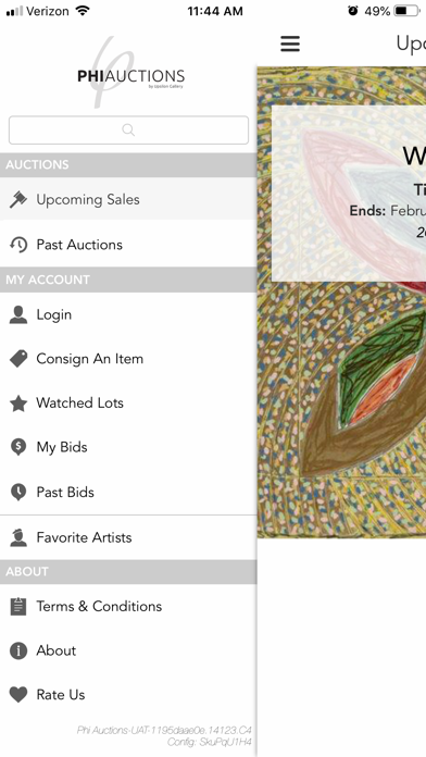 Phi Auctions Screenshot