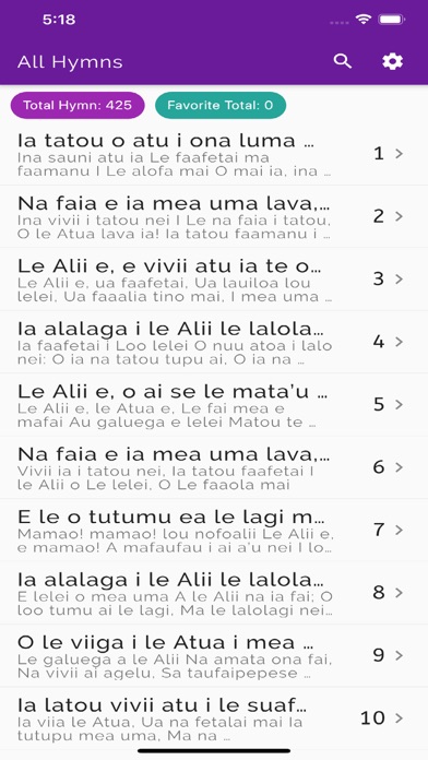 Samoan Hymn Screenshot