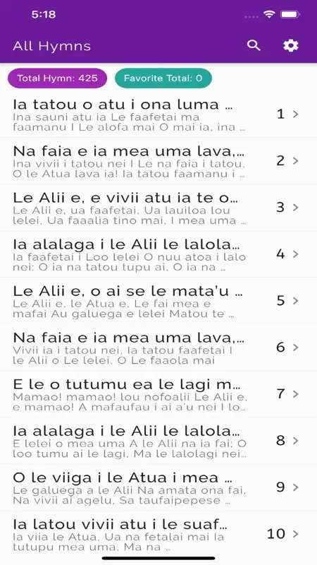 Samoan Hymn screenshot 6 of 10