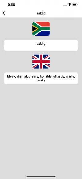 Game screenshot Afrikaans-English Dictionary apk