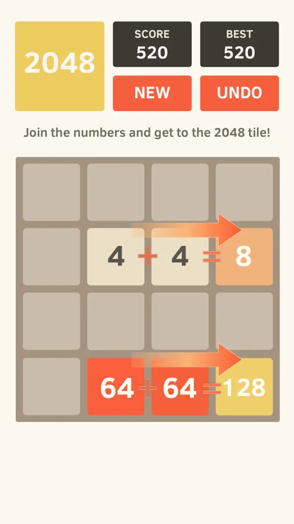 2048 by Gabriele Cirulli Screenshot 2