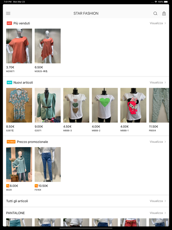 STAR FASHION PADOVA iPad screenshot