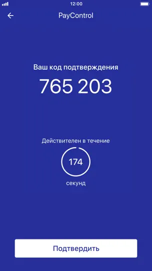 Скриншот PayControl Classic на iPhone 4