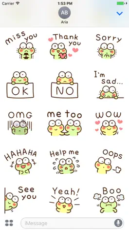 Game screenshot Chat With Cute Frog Sticker hack