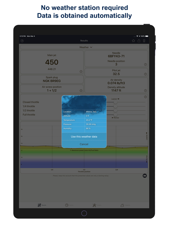 Jetting for Suzuki RM 2T Moto iPad screenshot 5 - Sports app