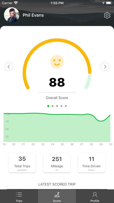 Sharetown Mileage Tracking Screenshot