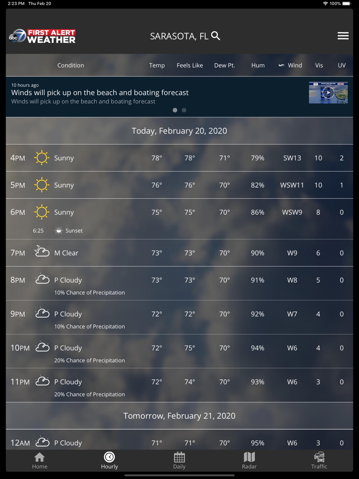 ABC7 WWSB First Alert Weather ipad screenshot 2