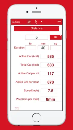 Running and Walking Calories iPhone image 3