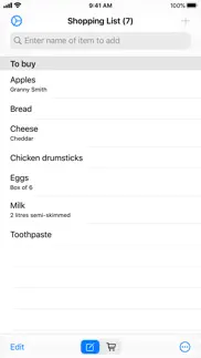 easy shopping list iphone screenshot 1