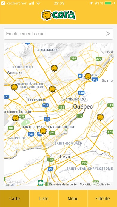 Screenshot #1 pour Cora Restaurants