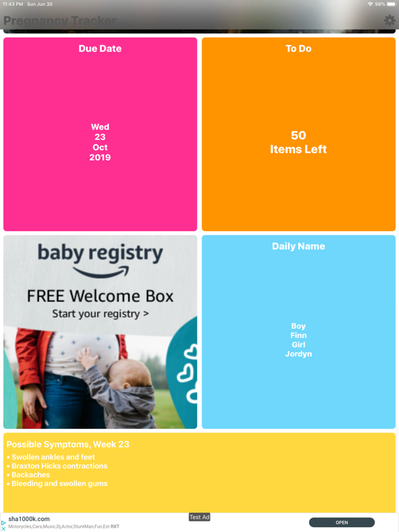 Pregnancy Tracker Your Journey iPad screenshot 6 - Medical app