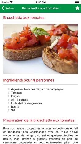 Game screenshot Recettes de Cuisine Italienne apk