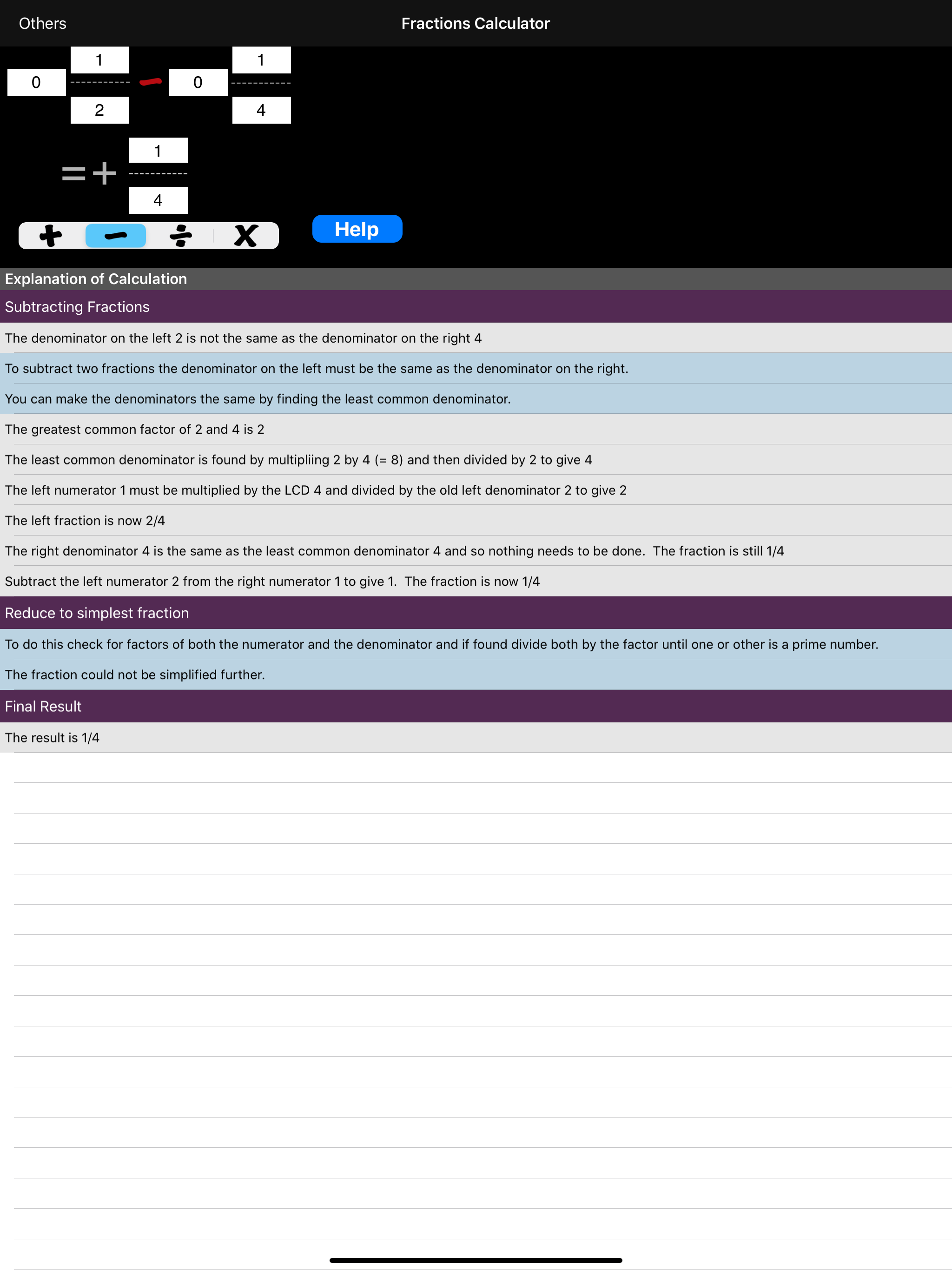 Fractions Calculator screenshot 7