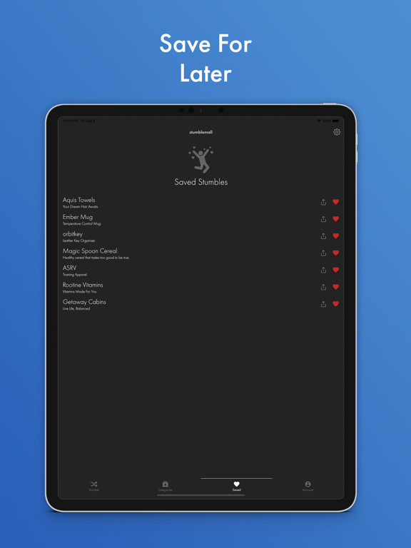 Stumblemall - Discover & Shop iPad screenshot 6 - Shopping app