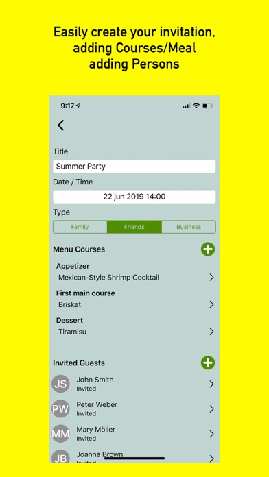 Guests and Invitations screenshot 2