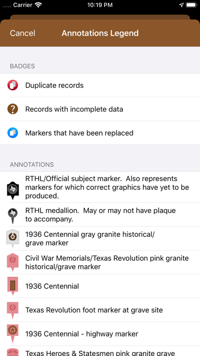 Texas Historical Marker Guide Screenshot