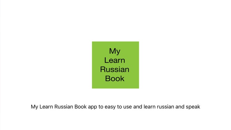 My Learn Russian Book