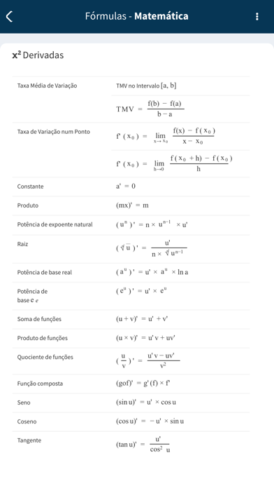 Fórmulas Matemática Screenshot